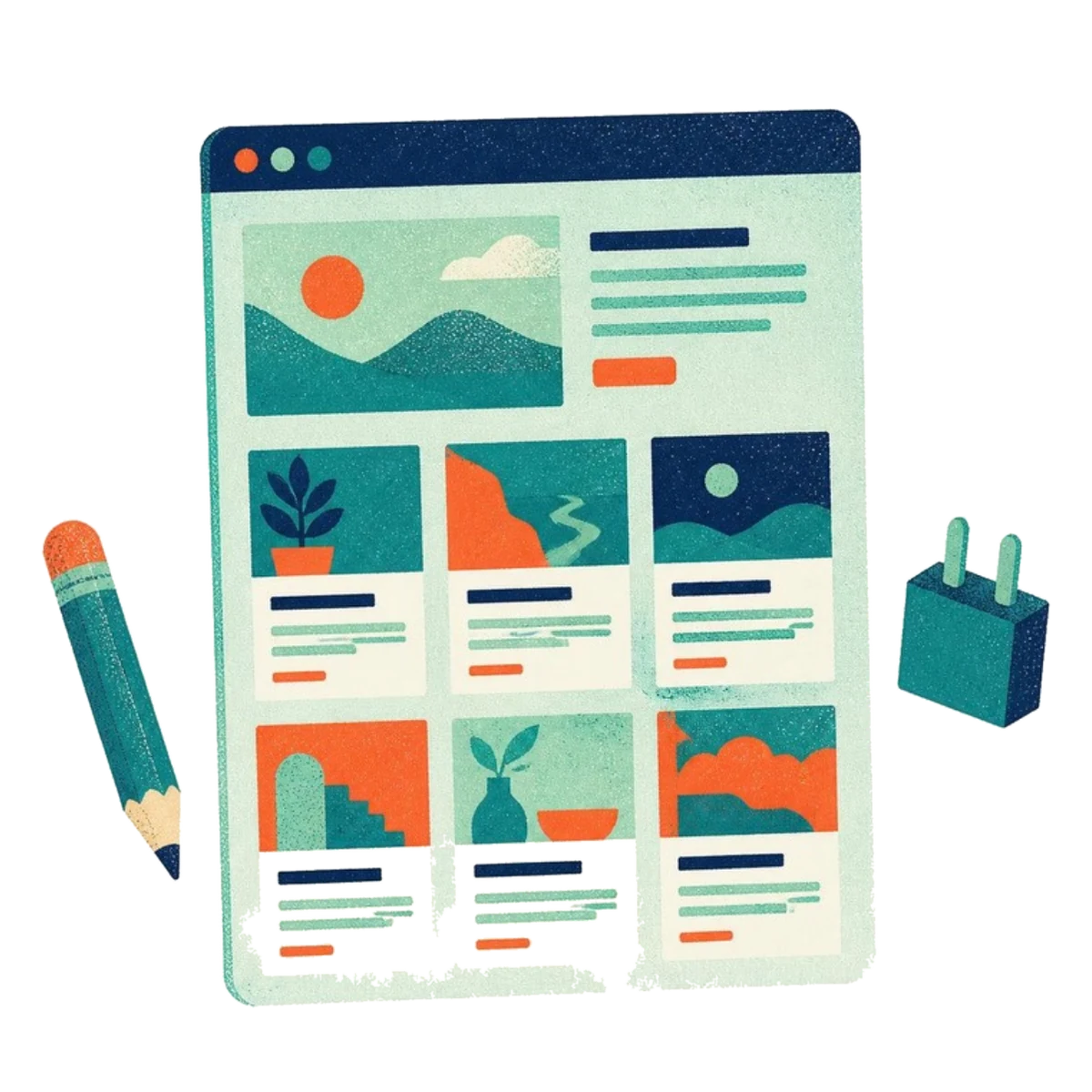WordPress sites illustration